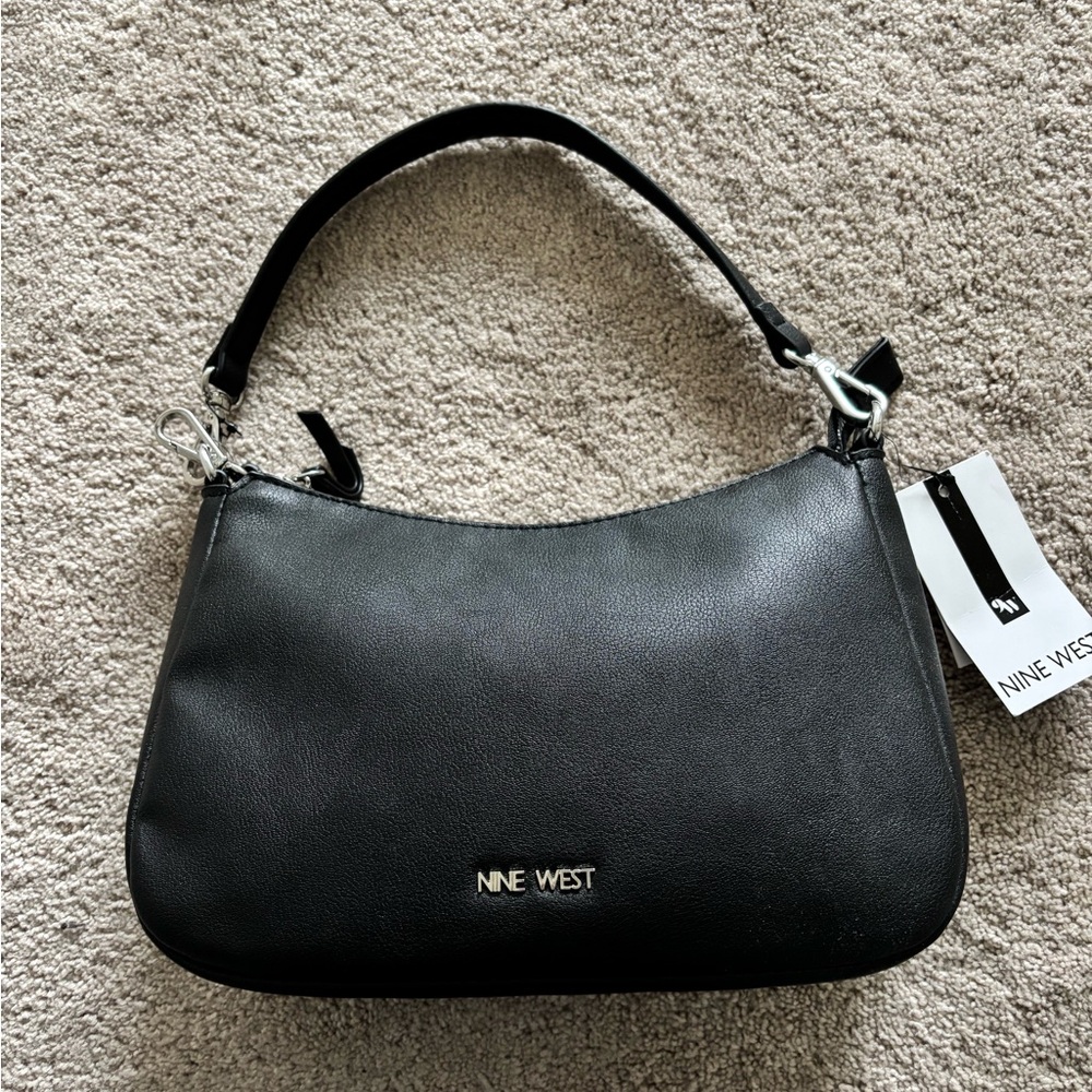 Nine West Black Shoulder Bag Sleek Design